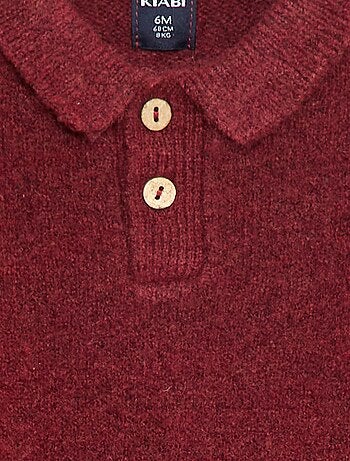 Pull en maille douce avec col polo boutonné
