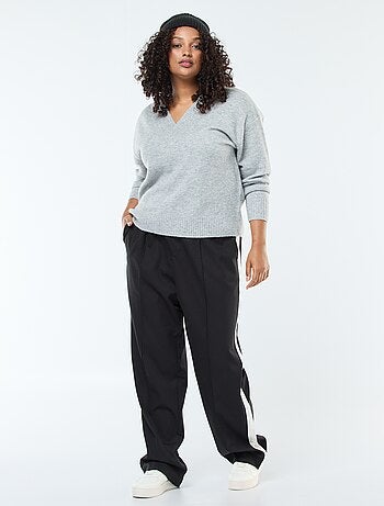 Pull en maille épaisse avec col V