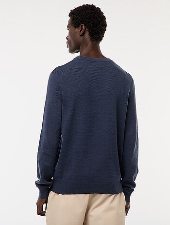 Pull en maille fantaisie à col rond