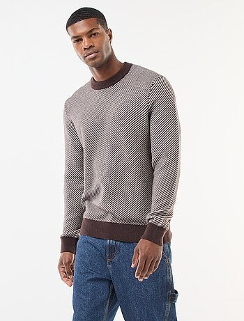 Pull en maille fantaisie col rond