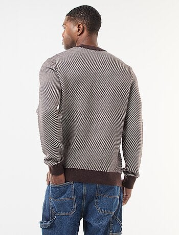 Pull en maille fantaisie col rond