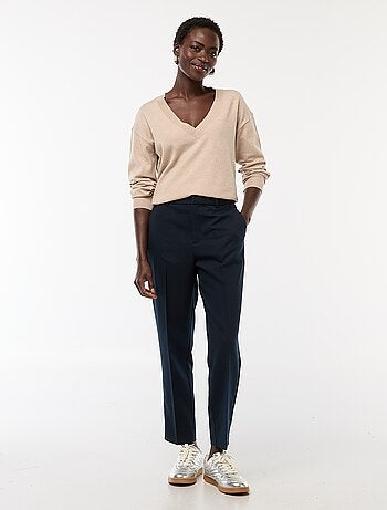 Pull en maille fine col V