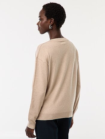 Pull en maille fine col V