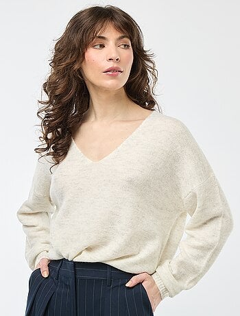 Pull en maille fine col V 'JDY'