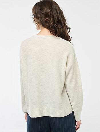 Pull en maille fine col V 'JDY'