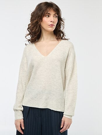 Pull en maille fine col V 'JDY'