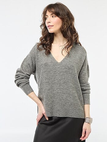 Pull en maille fine col V 'JDY'