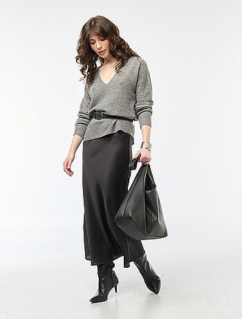 Pull en maille fine col V 'JDY'