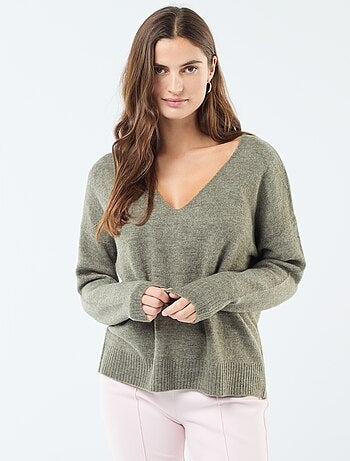Pull en maille fine col V 'JDY'
