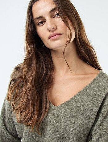 Pull en maille fine col V 'JDY'
