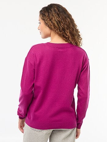 Pull en maille fine col V