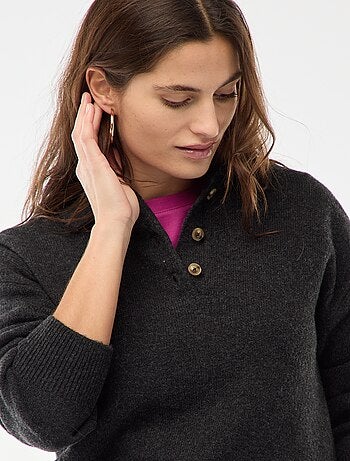 Pull en maille grosse jauge avec un col polo