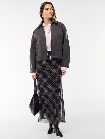 Pull en maille grosse jauge avec un col polo