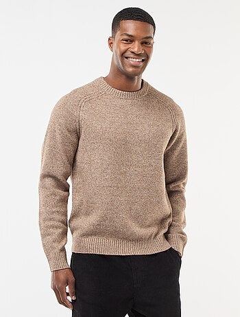 Pull en maille grosse jauge uni