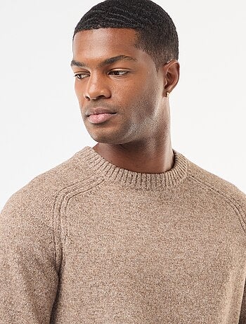 Pull en maille grosse jauge uni