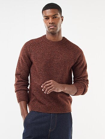 Pull en maille grosse jauge uni