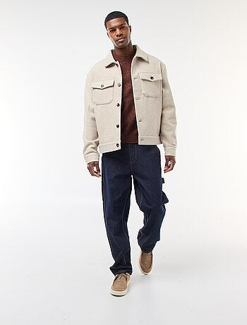 Pull en maille grosse jauge uni