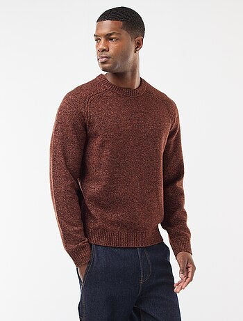 Pull en maille grosse jauge uni