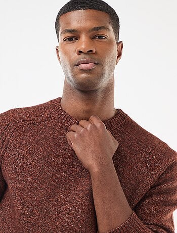 Pull en maille grosse jauge uni