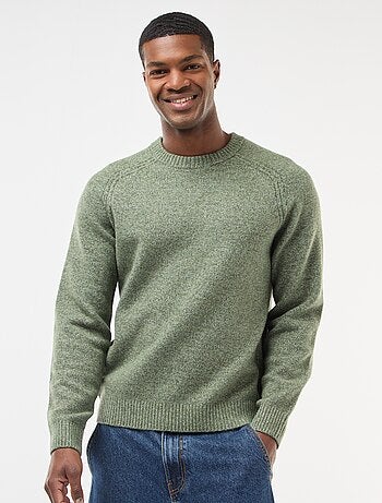 Pull en maille grosse jauge uni