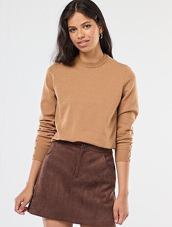 Pull en maille léger col rond