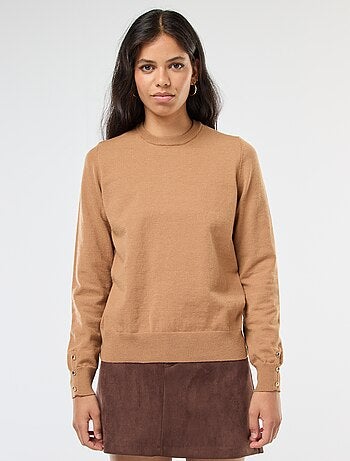 Pull en maille léger col rond
