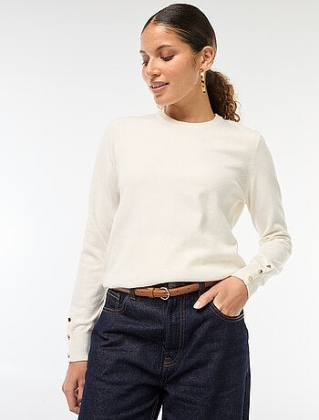 Pull en maille léger col rond