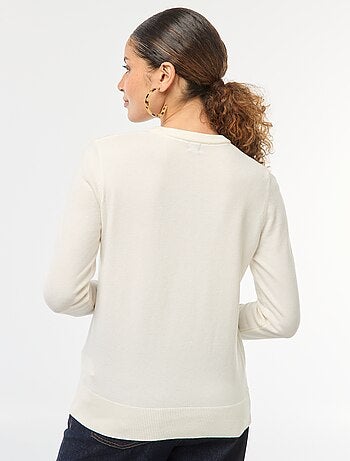 Pull en maille léger col rond