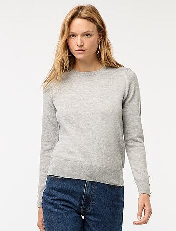 Pull en maille léger col rond
