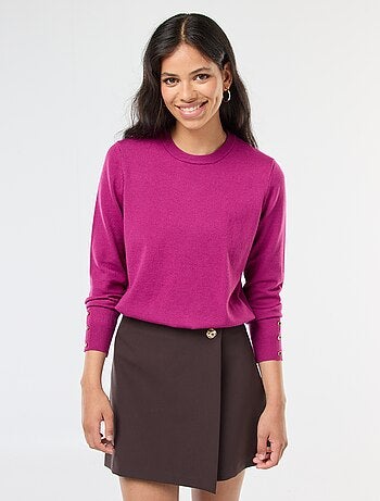 Pull en maille léger col rond