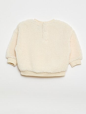 Pull en maille moutonnée à motif