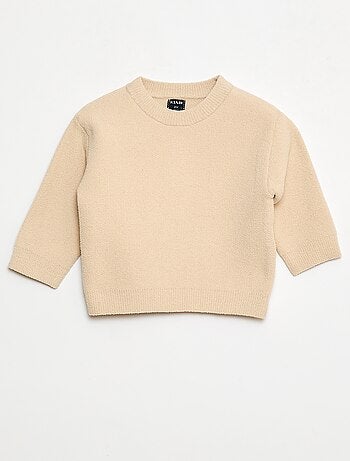 Pull en maille uni à col rond