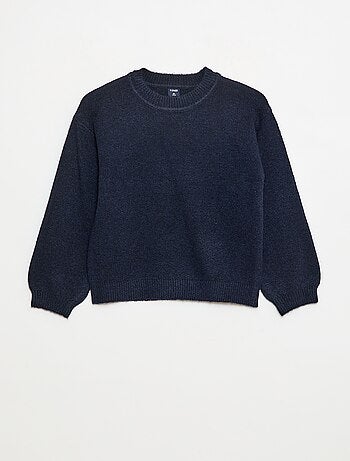 Pull en maille uni à col rond
