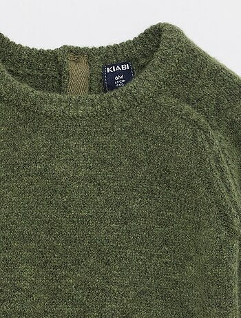 Pull en tricot uni maille grosse jauge