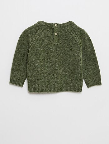 Pull en tricot uni maille grosse jauge