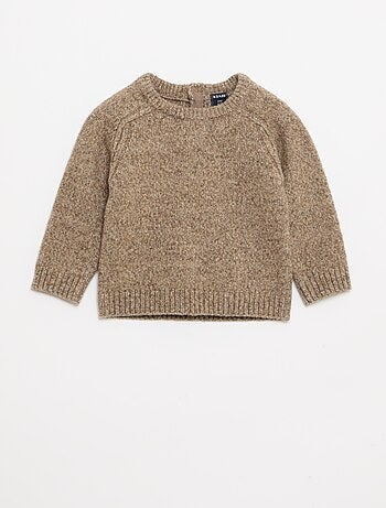 Pull en tricot uni maille grosse jauge