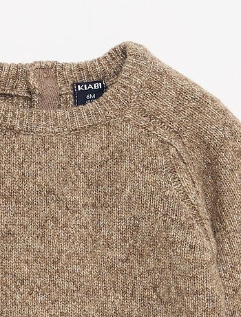 Pull en tricot uni maille grosse jauge
