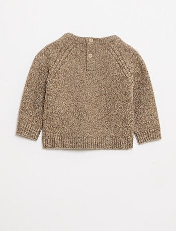 Pull en tricot uni maille grosse jauge