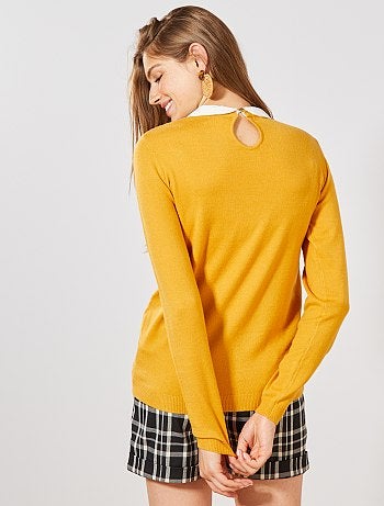Pull fin col Claudine - Kiabi