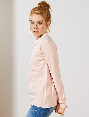 Pull fin col Claudine - Kiabi