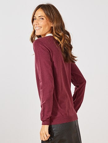 Pull fin col Claudine - Kiabi