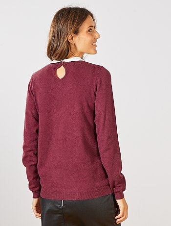 Pull fin col Claudine - Kiabi