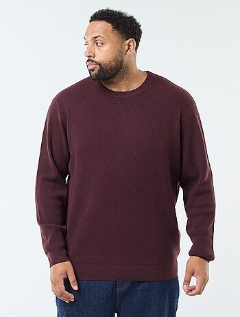 Pull gaufrée en maille stretch