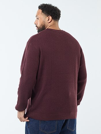 Pull gaufrée en maille stretch