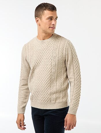 Pull grosse torsade uni