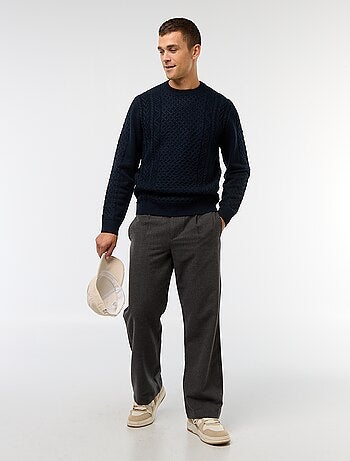 Pull grosse torsade uni