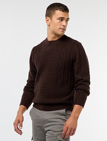 Pull grosse torsade uni