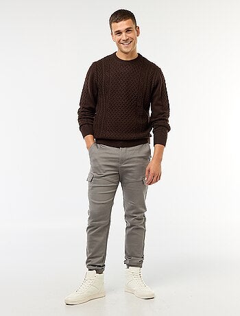 Pull grosse torsade uni