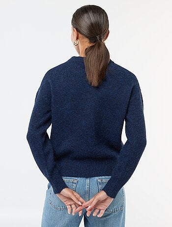 Pull imprimé carreaux jacquard