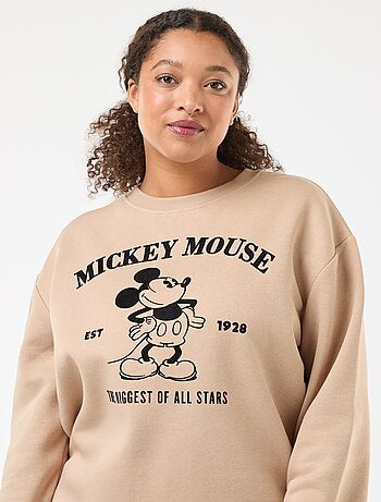Pull imprimé 'Disney' 'Mickey' en coton uni